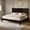 Midnight Black, variant on Sha Cerlin King Size Bamboo Platform Bed Frame, Mid-Century Modern Style with Japanese Joinery Headboard, 43.3" Wooden Headboard, 800 lb Support, Warm Brown