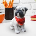 thumbnail image 2 of Estatua de perro, adorno de perro, colección de figuras de escritorio, figuras de perro, estatua de animal Blanco, 2 of 5
