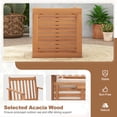 thumbnail image 6 of Costway 3 PCS Patio Wood Furniture Set Acacia Wood Chairs & Coffee Table with soft Cushions White, 6 of 9