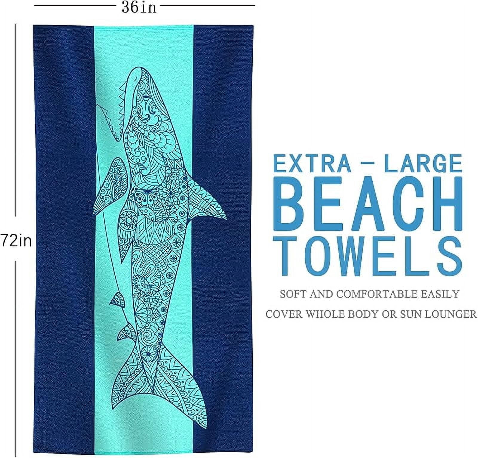2 Packs Oversized Beach Towel Set 36 x 72 in Large Big Pool Camping Swim Clearance Soft Towels Travel Essentials Accessories Must Haves Vacation Necessities Adult Gifts