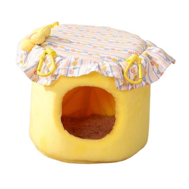 Accesorios para de pájaros de hamaca colgante de nido de pájaros, lecho de pájaros de nido de loro cómodos para animales pequeños periquitos Amarillo