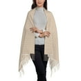 thumbnail image 3 of Junzan Lightweight Women'S Fashion Brown Gingham Printed Winter Fall Warm Scarves Scarf Shawl, 3 of 9