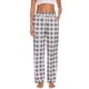 thumbnail image 1 of ShomPort Plaid Pajama Pants Casual Wide Leg Plaid Pants Comfy Lounge Sleep Pjs Pants with Drawstring and Pockets, 1 of 5