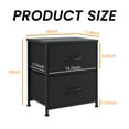 thumbnail image 5 of Nightstand, Bedside Table with 2 Drawers – Modern Minimalist Bedroom End Table, Small Storage Cabinet for Living Room, Compact Night Stand, Black, 20 Inches, 5 of 6
