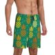 thumbnail image 2 of Balery Pineapples1 Pantalones cortos de pijama de punto de algodón para hombre con cinturilla y bolsillos-3X-Large, 2 of 6