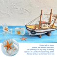 thumbnail image 5 of Mediterranean Style Beach Chair Ornament for Decoration 2Pcs Wooden, 5 of 5