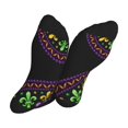 thumbnail image 5 of JUNZAN Mardi Gras5 Design Fun Novelty Knee Warmer High Socks, 5 of 7