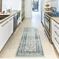 thumbnail image 3 of Everwash™ Treasure Cambria Southwest Geometric Machine Washable Runner Area Rug, Beige/Navy Blue, 2'2"x7'2", 3 of 7