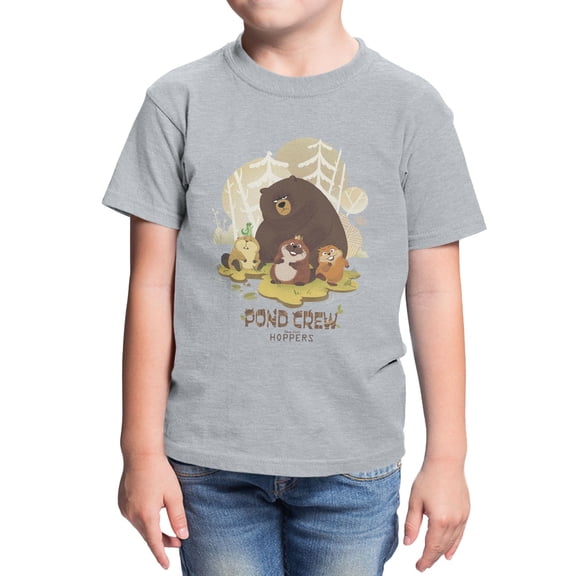 Disney Pixar Hoppers The Pond Crew Youth T Shirt (Sport Grey, XS-XL)