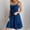 Blue, variant on Summer Dresses For Women 2025 Sevevn Ladies' Summer V-Neck Strap Solid Color Dress Sundresses For Women 2025