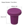 thumbnail image 3 of Uxcell T-shaped Reusable Silicone Wine Bottle Stoppers Caps Purple 6 Pack, 3 of 5