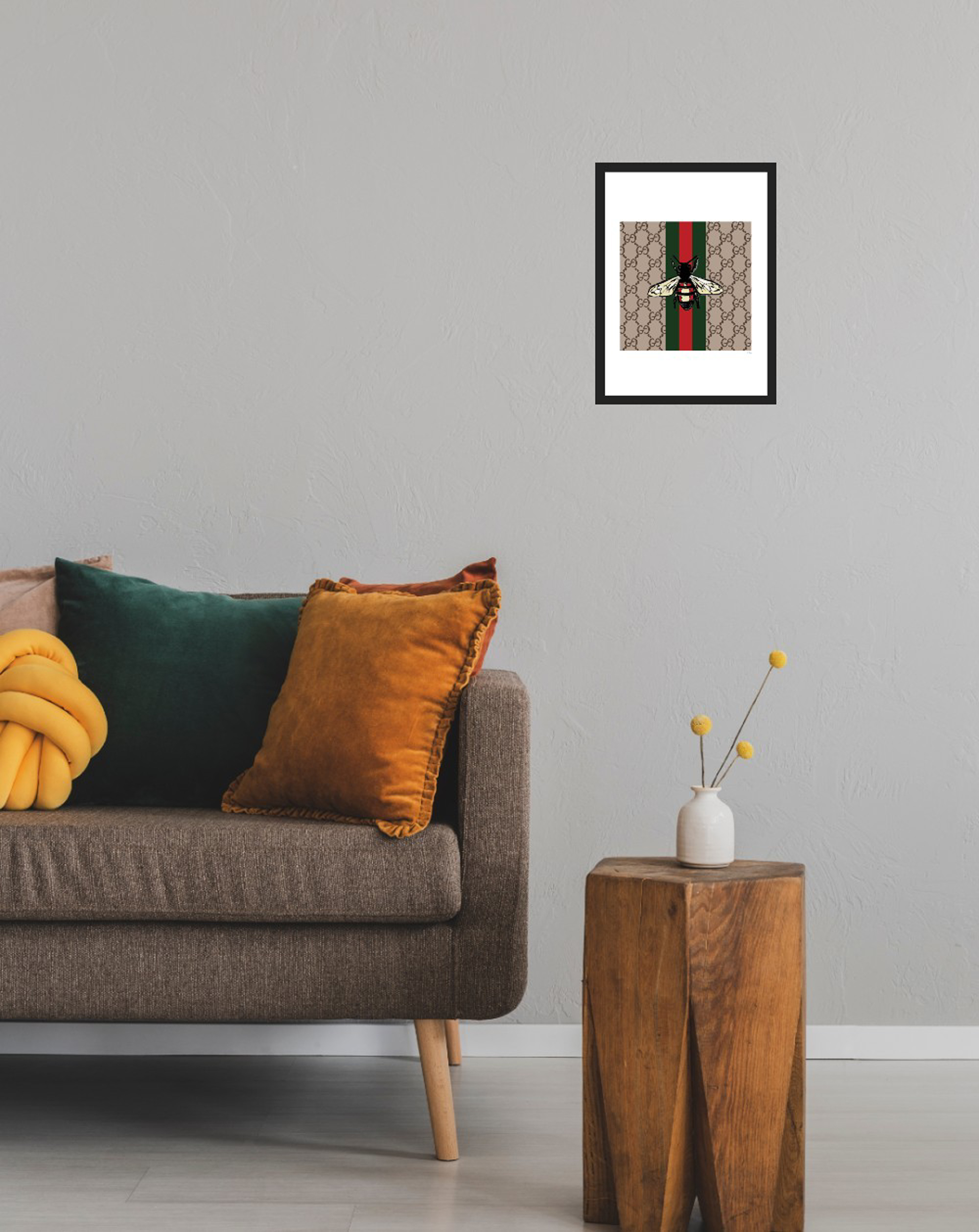 Venice Beach Collection's Designer Fashion Bee 14x18 Framed Print