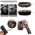 thumbnail image 6 of KUIFORTI Black Horse Car Seat Cover Set Non Slip Set 15 Pcs Full Set Car Accessories All-Season Protection Wear-Resistant Comfortable Universal Fit Cars SUV Trucks, 6 of 7
