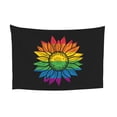 thumbnail image 7 of DouZhe Vintage Rainbow Sunflower Tapestry Wall Hanging Tapestries Dorm Room Home Decor, 60" x 40", 7 of 7