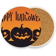 thumbnail image 2 of Coolnut Halloween Design Coasters for Drinks Set of 4, Absorbent Ceramic Drink Coaster with Cork Base for Wooden Coffee Table, Cool Housewarming Gift for Home Decor Gifts, 2 of 6