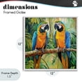 thumbnail image 4 of Stupell Industries Coastal Two Macaws Among Foliage White Framed Giclee Art, 12 x 12, by Petals Prints Design, 4 of 8