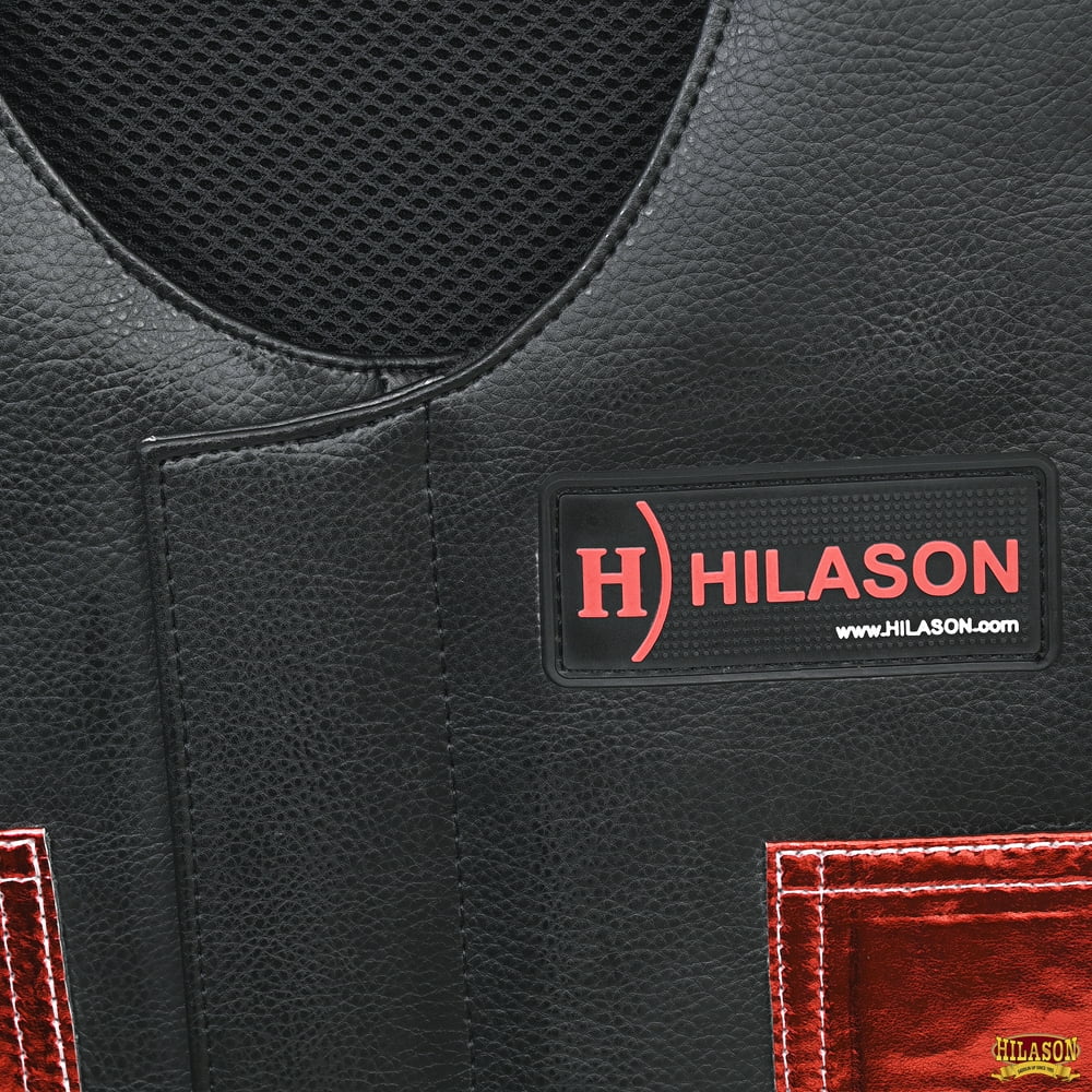 Hilason Kids Junior Youth Bull Riding Pro Rodeo Leather Protective Vest