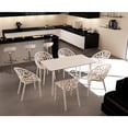 thumbnail image 3 of Compamia Crystal Polycarbonate Patio Dining Chair in Glossy White, 3 of 9
