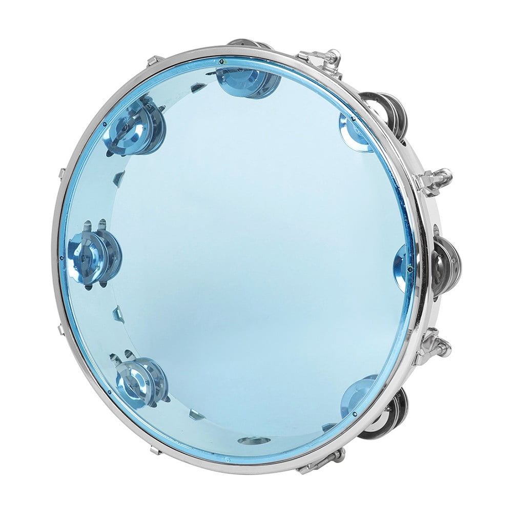 10Inch Handheld Tambourine Double Row Jingles Hand Held Percussion Gift Party