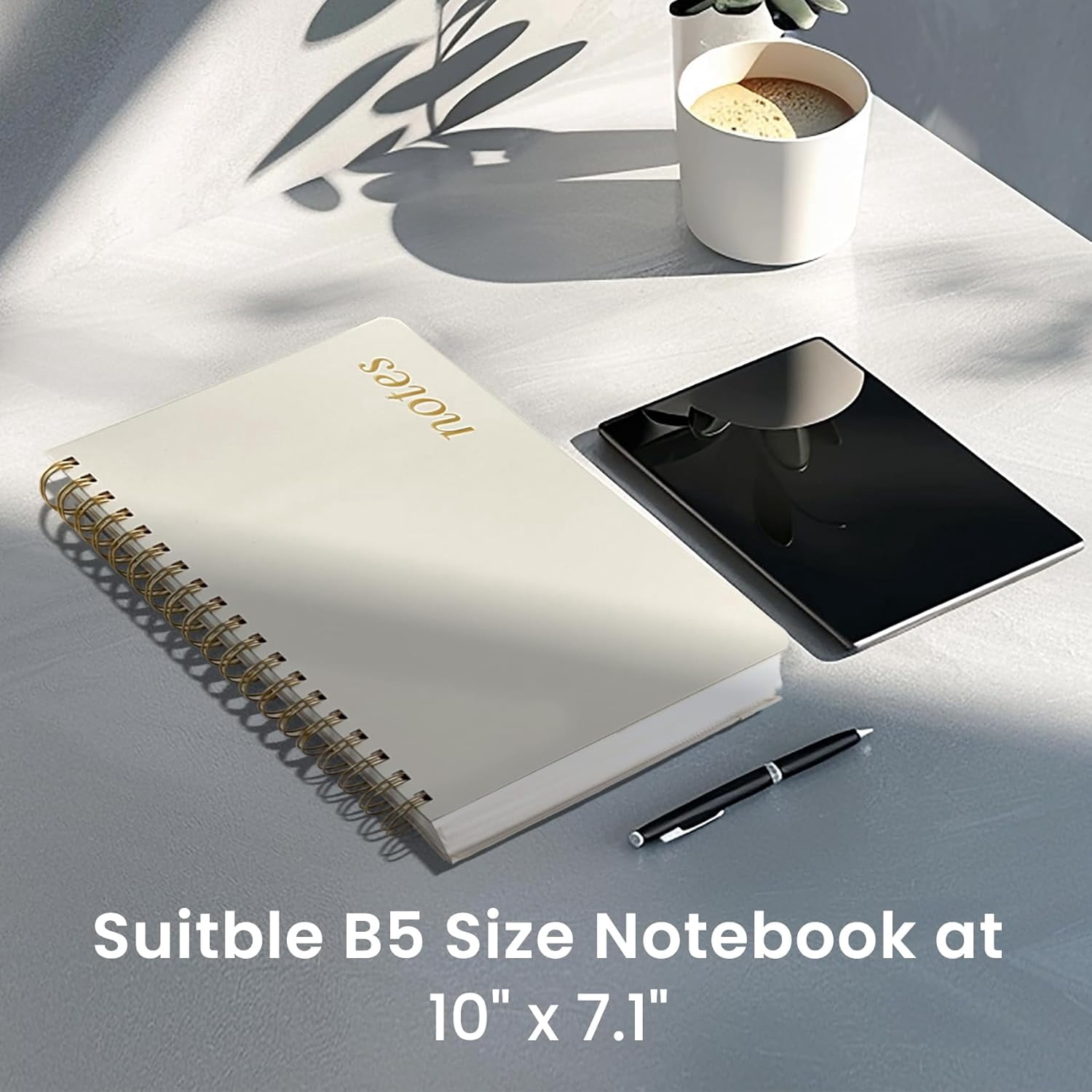 Lined Spiral Notebook Journal for Work, 300 Pages Thick B5 (7.1"x10") College Ruled Journal for Women & Writing, Hardcover Notebook for Note Taking, Perfect for Office Home School Supplies,