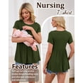 thumbnail image 4 of Women's Maternity Clothes Short Sleeve Nursing Tops Breastfeeding Shirts 3-Pack, 4 of 4