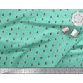 thumbnail image 3 of Soimoi Green Cotton Voile Fabric Lines & Pickle Jar Kitchen Decor Fabric Printed Yard 42 Inch Wide, 3 of 3