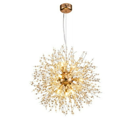 

Modern Crystal Chandeliers Hanging And Durable For Farmhouse Bar Restaurant Gallery Exhibition Room Gold NO BULB 16 Lamp