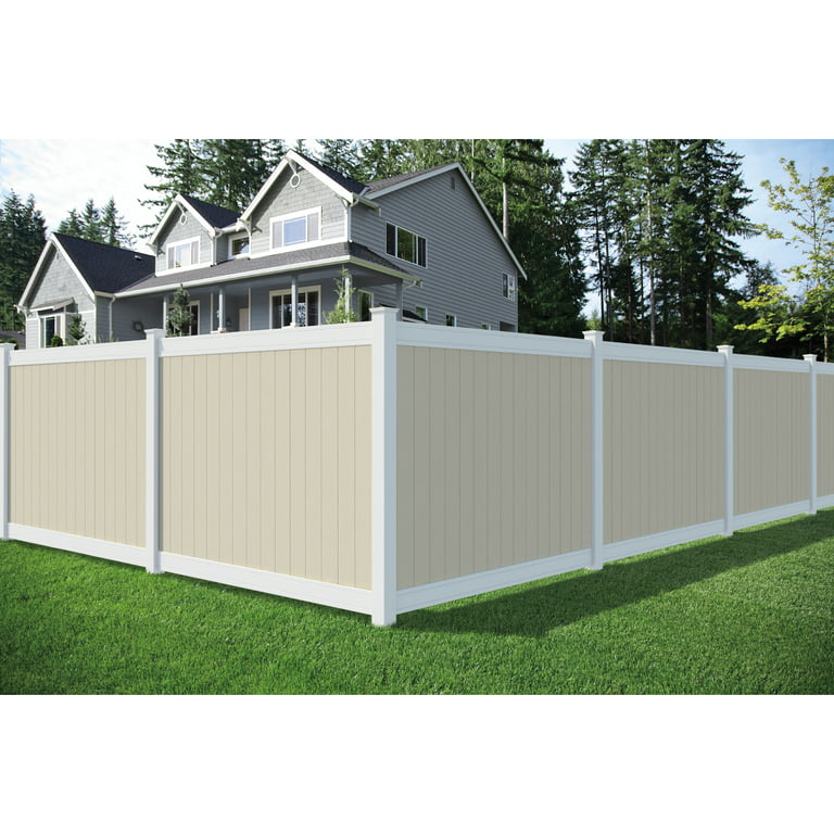 BLACK VINYL PRIVACY FENCE 6FT X 6FT Posts purchased separately -  Fence-Material