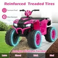 thumbnail image 3 of Costway 24V Kids Ride-On Electric ATV 4-Wheeler Quad Car with Wireless Connection Pink, 3 of 10