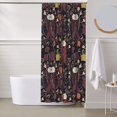 thumbnail image 6 of Shower Curtain, plants flowers_A Waterproof Fabric Plastic Shower Curtain, Drying Fast Bathroom Curtain with 9 Buttonholes, Ruffle Shower Curtain 60x72in, 6 of 8