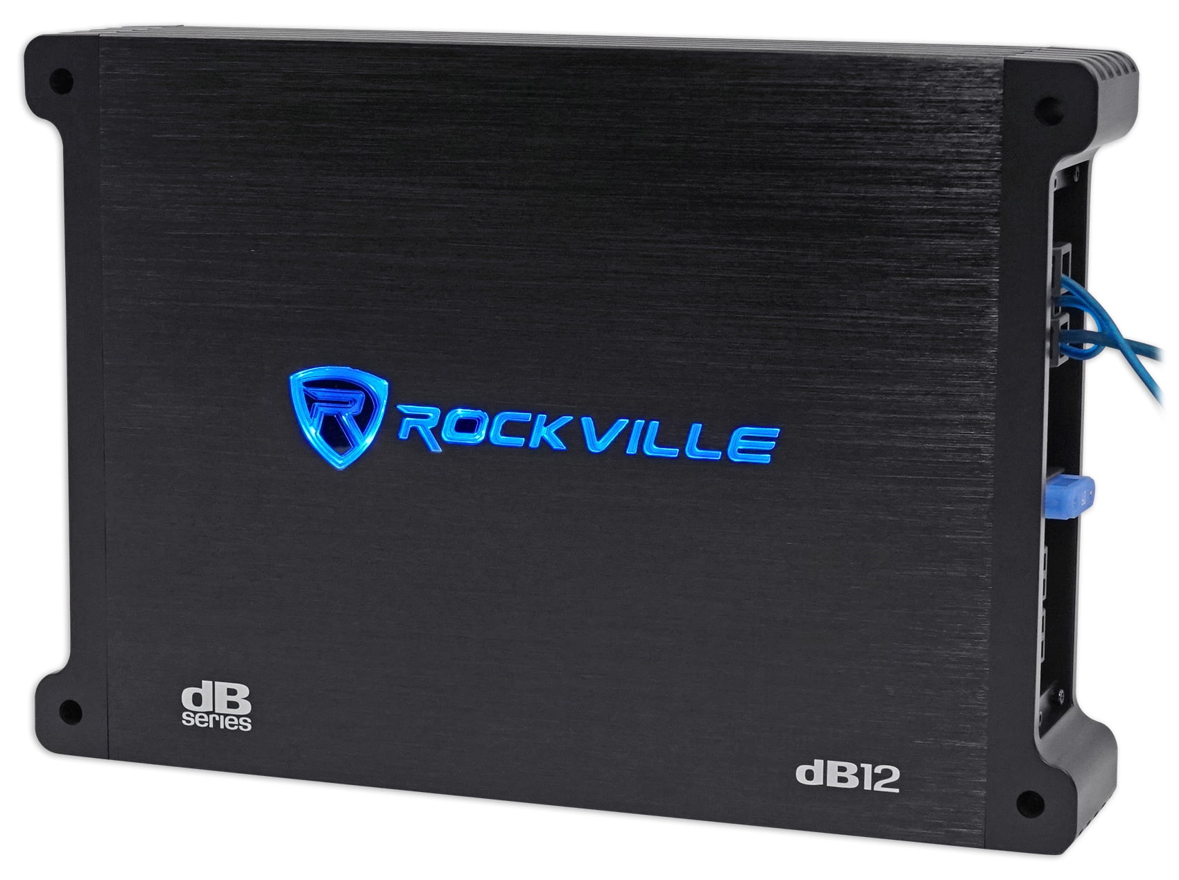 Rockville dB12 Mono Class D Car Amplifier 2000W Peak 500W RMS at 2 Ohm, Subwoofer Amp