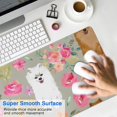 thumbnail image 4 of Long Mouse Pads for Desk,Pomeranian Dog and Flower Floral Desk Mats on Top Of Desks, Desk Mouse Pad Extra Large with 3mm Non-Slip Base and Stitched Edge for Gaming,Office,Work,Home 31.5"x11.8", 4 of 6
