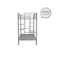 Your Zone Jillette Twin over Twin Metal Bunk Bed, Silver