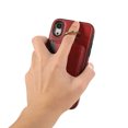 thumbnail image 4 of for iPhone XR Wallet Case with Card Slots, Hand Wrist Strap Rotate Ring Design, Finger Grip Ring PU Leather Magnetic Button Shockproof Purse Phone Cover for iPhone XR, Red, 4 of 7