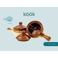 Kook 4Piece French Onion Soup Crock Ceramic Bowl with Lid Stoneware