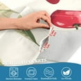 thumbnail image 5 of Yayeee Kitchen Curtains Tier Set of 2 Light Filtering 57"x24" Over Sink Window Panels, Red Cherry, 5 of 7