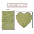 thumbnail image 4 of Home Weavers Bell Flower Collection 100% Cotton Non-Slip Bathroom Rug Set Machine Washable Heart Shape Bath Rug-25"x25", Bath Rug- 21"x34", Green Color 2 Piece Bath Carpet set, 4 of 9