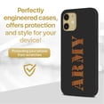 thumbnail image 2 of Case Yard Wooden Case for iPhone-11 Soft TPU Silicone cover Slim Fit Shockproof Wood Protective Phone Cover for Girls Boys Men and Women Supports Wireless Charging US Army Stencil Design, 2 of 7