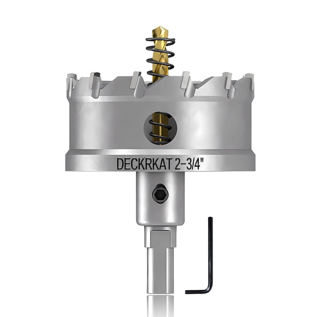 Sierra perforadora DECKRKAT de 70 mm con punta de carburo de tungsteno para metal