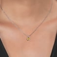 thumbnail image 4 of Gem Stone King 925 Sterling Silver Yellow Citrine Teardrop Pendant Necklace for Women (0.73 Cttw, Gemstone November Birthstone, Round 5MM, with 18 inch Silver Chain), 4 of 4