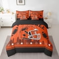 thumbnail image 2 of jejeloiu Football City Silhouette 7pcs Bedding Comforter Set,American Rugby Game Queen Bedding Sets For Men Women Reversible, 2 of 8