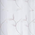 thumbnail image 3 of Warm Home Designs Pair of Standard Length 54" x 84" Sheer White Curtains with Blush Pink Leaf Embroidery. M Blush 84, 3 of 5