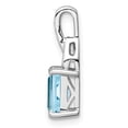 thumbnail image 2 of Sterling Silver Rhodium-plated Diamond & Light Blue Topaz Pendant QP3076BT, 2 of 4