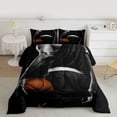 thumbnail image 2 of Homewish Basketball Print Boy Bedding Comforter Set 2pcs,Ball Game Twin Comforter Sets Microfiber,Sport Gamer Breathable Bedding Set,Breathable Home Decor,Reversible, 2 of 8