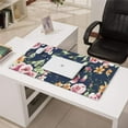 thumbnail image 3 of Blue Bottom Flowers Desk Mouse Pad Pad Mouse Waterproof Non Slip for Office Home Work Gaming Desktop Tables Gaming Rubber Base Mousepad with Stitched Edges 35.4x15.7inches, 3 of 7