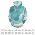 thumbnail image 2 of Teal Gold Marble Print 3D Print Hoodie Men Women Autumn Thin Pullover Sweatshirt Vintage Streetwear Tops, 2 of 6