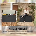 thumbnail image 4 of Outsunny Large Deck Box with Lock for Pool Toys Garden Tools Grey, 4 of 10