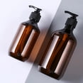 thumbnail image 6 of Plastic Empty Squeeze Liquid Dispensing Bottle with Black Pump, Sample Containers for Body Lotion Shower Gel Lotion Jars - 10.1oz And 16.9oz, 6 of 7