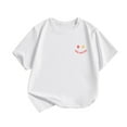 thumbnail image 1 of LYHaoo T-Shirt Décontracté à Manches Courtes pour Enfants, T-Shirt à Col Rond avec Imprimé de Lettres pour la Journée, T-Shirts Décontractés Tailles 7-8 Ans, 1 of 5