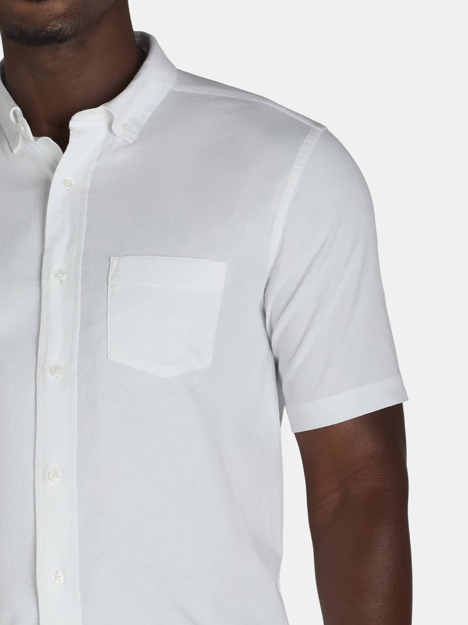 George Men's & Big Men's Short Sleeve Poplin Button-Up Shirt, Sizes S-3XL